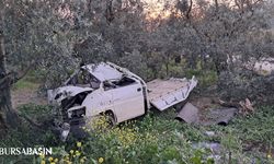 İznik’te kamyonet tarlaya daldı: Sürücü yaralandı