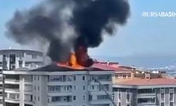 Bursa'da çatı yangını paniğe yol açtı