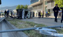 Kadına Şiddet İhbarına Giden Polis Aracı Takla Attı