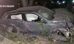 Karacabey’de Takla Atan Araçta Sürücü Yaralandı