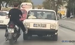 Bursa’da Motosikletli Gencin Otomobil Kurtarma Anı