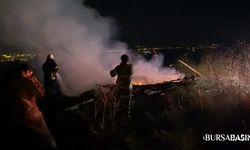 İnegöl’de Tarladaki Barakalar Alev Alev Yandı