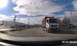 Nilüfer’de Kamyon Ters Şeritte Korku Saçtı