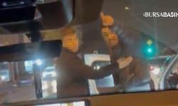 Osmangazi’de Agresif Sürücü Kadına Zor Anlar Yaşattı