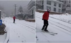 Bursa’da Şehir Merkezinde Kayak Keyfi