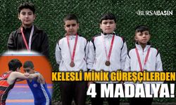 Kelesli Minik Güreşçilerden 4 Madalya