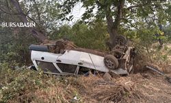 İnegöl’de Otomobil Şarampole Yuvarlandı: 8 Yaralı
