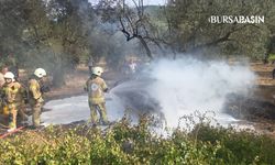 Orhangazi’de feci kaza: Otomobil alev aldı