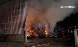 Bursa Kestel’de samanlık yangını paniğe neden oldu