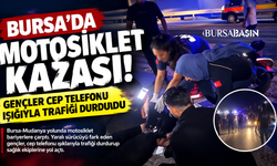 Bursa’da motosiklet kazası: Gençlerden örnek müdahale
