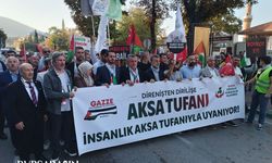 Bursa’da Filistin’e destek yürüyüşünde dayanışma mesajı