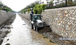 İnegöl’de Kanal İnegöl’de sel riskine karşı temizlik