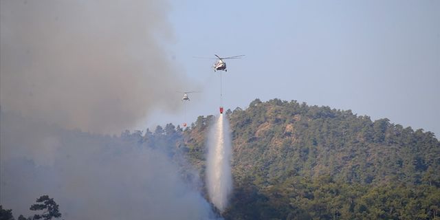 Marmaris'te orman yangını büyük ölçüde kontrol altına alındı