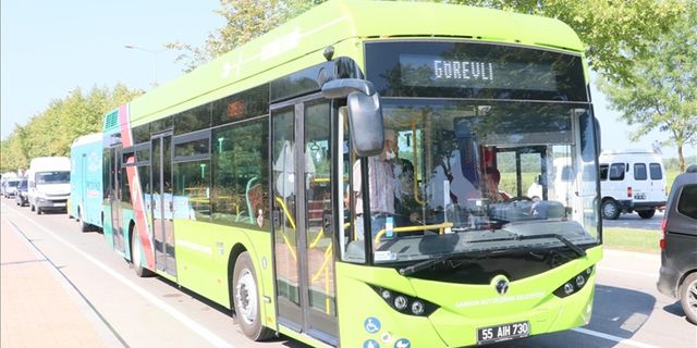 Elektrikli otobüsleri yolcu taşımaya başladı