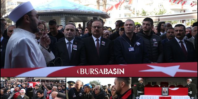 Bursa'da Piyade Komando Üsteğmen Tunahan Yavuz son yolculuğuna uğurlandı