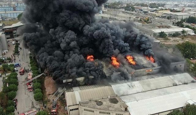 Bursa Kestel Fabrikasında Yangın