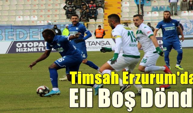 Bursaspor Erzurum Deplasmanından Eli Boş Döndü