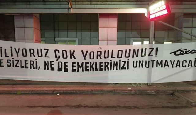 Bursaspor taraftarlarından sağlık çalışanlarına destek!