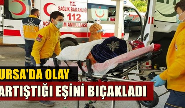 Bursa'da Olay! Tartıştığı eşini bıçakladı