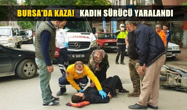 Bursa'da kaza sonucu motosiklet sürücüsü yaralandı