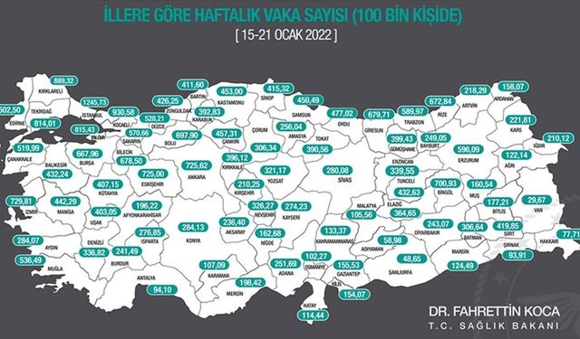 Vaka haritası açıklandı: İstanbul zirvede