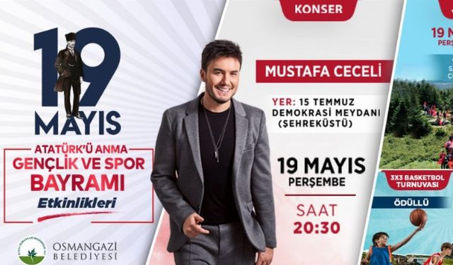 19 Mayıs coşkusu Bursa Osmangazi’de zirve yapacak!