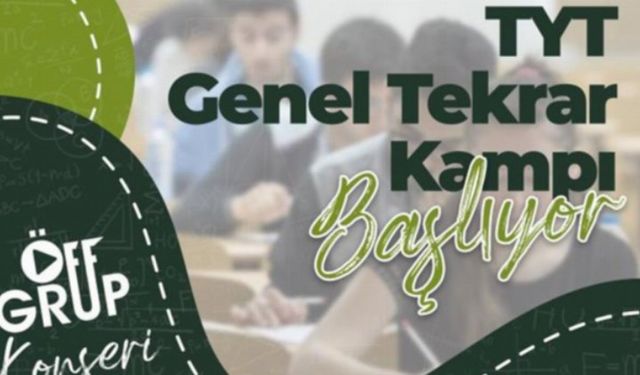 Bursa İnegöl'de 4 günlük TYT Genel Kampı başlıyor