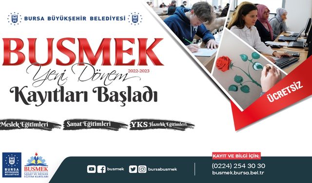 BUSMEK Yeni Dönem Kayıtları Başladı