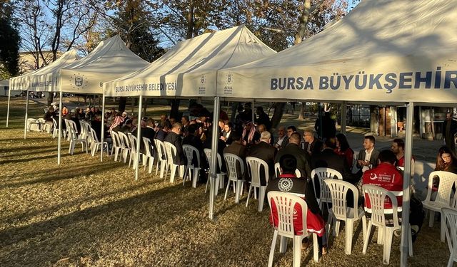 Bursa'da yangında yaşamını yitirenler için taziye çadırı