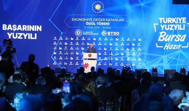 Erdoğan, ekonomiye değer katanlar ödül Töreni’nde konuştu