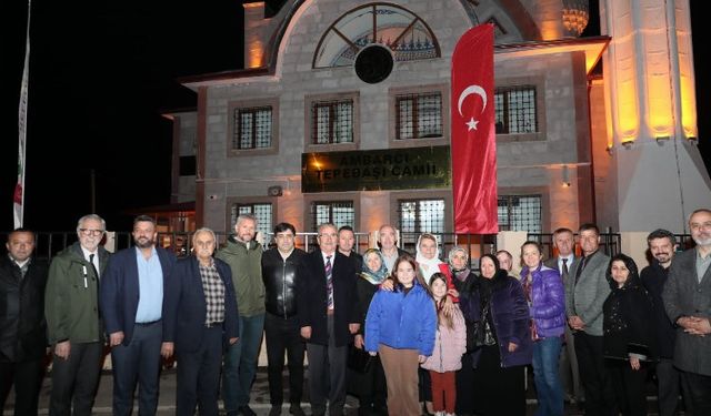 Ambarcı Tepebaşı Camii Kadir Gecesi'nde dualarla açıldı