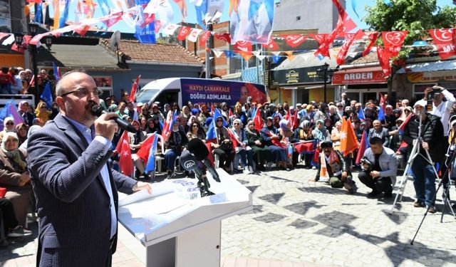 AK Parti Grup Başkanvekili Turan, Lapseki'de mitingde konuştu