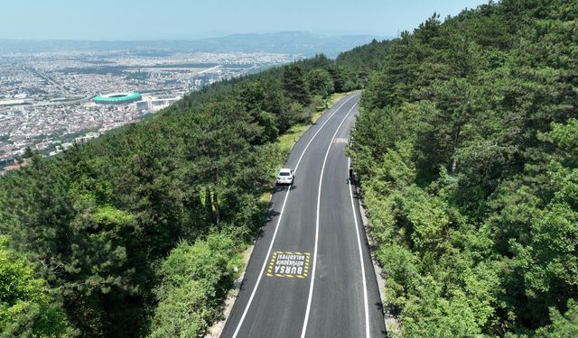 Uludağ yolu yenilendi