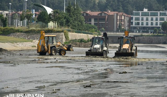 Bursa Hüdavendigar'da dere temizliği