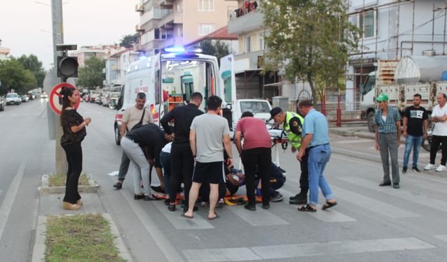 Bayramiç'te motosikletten düşen sürücü yaralandı