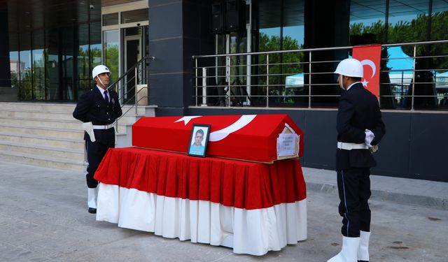 Edirne'de trafik kazasında ölen polis memuru memleketine uğurlandı