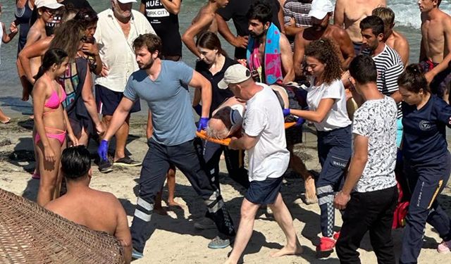 Gelibolu'da denizde boğulma tehlikesi geçiren kişi kurtarıldı