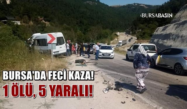Bursa'da minibüs ile kamyonet çarpıştı! 1 ölü, 5 yaralı