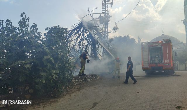 Orhangazi'de trafo patlaması nedeniyle yangın çıktı