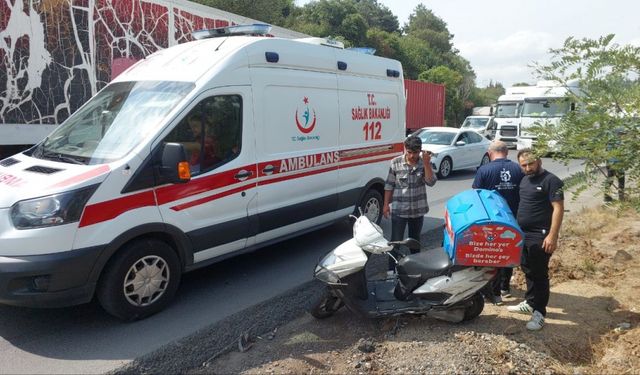 Kocaeli'de devrilen motosikletin sürücüsü yaralandı