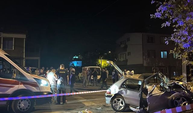 Yalova'da ağaca çarpan otomobildeki kadın hayatını kaybetti