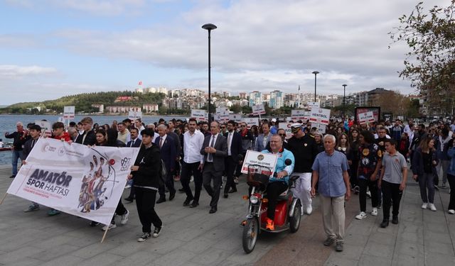 Çanakkale'de Amatör Spor Haftası yürüyüşle başladı