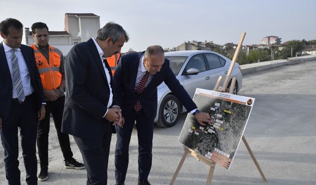 Edirne Valisi Sezer, otoban bağlantı yolunda incelemede bulundu