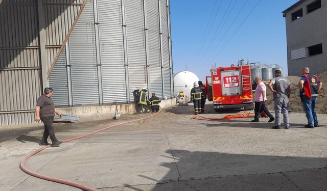 Edirne'de yağ fabrikasında çıkan yangın söndürüldü