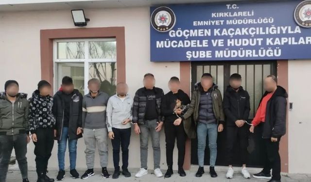 Kırklareli'nde 34 düzensiz göçmen yakalandı