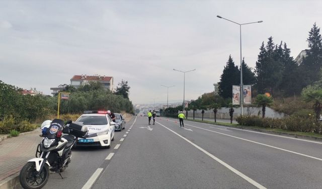 Mudanya'da radarla hız denetimi yapıldı