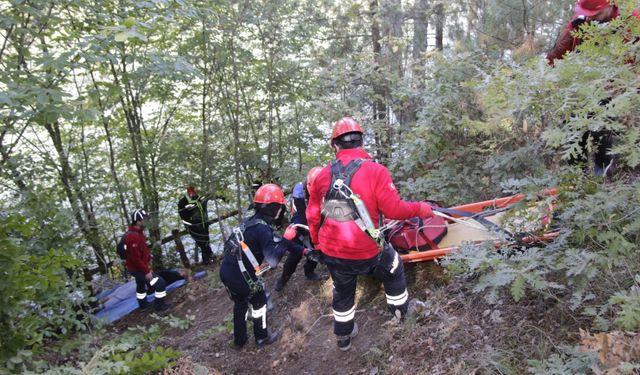 Pazaryeri'ndeki Küçükelmalı Tabiat Parkı'nda UMKE tatbikatı yapıldı