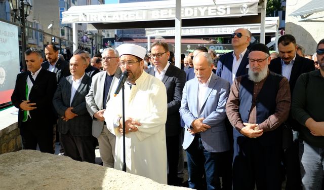 Trakya'da Filistin'de hayatını kaybedenler için gıyabi cenaze namazları kılındı