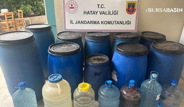 Hatay Arsuz'da 350 Litre Sahte İçki Ele Geçirildi, Bir Zanlı Gözaltında