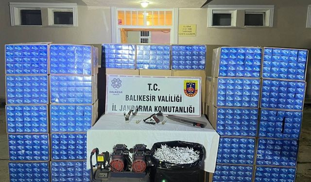 Balıkesir'de kaçak tütün operasyonunda bir şüpheli yakalandı